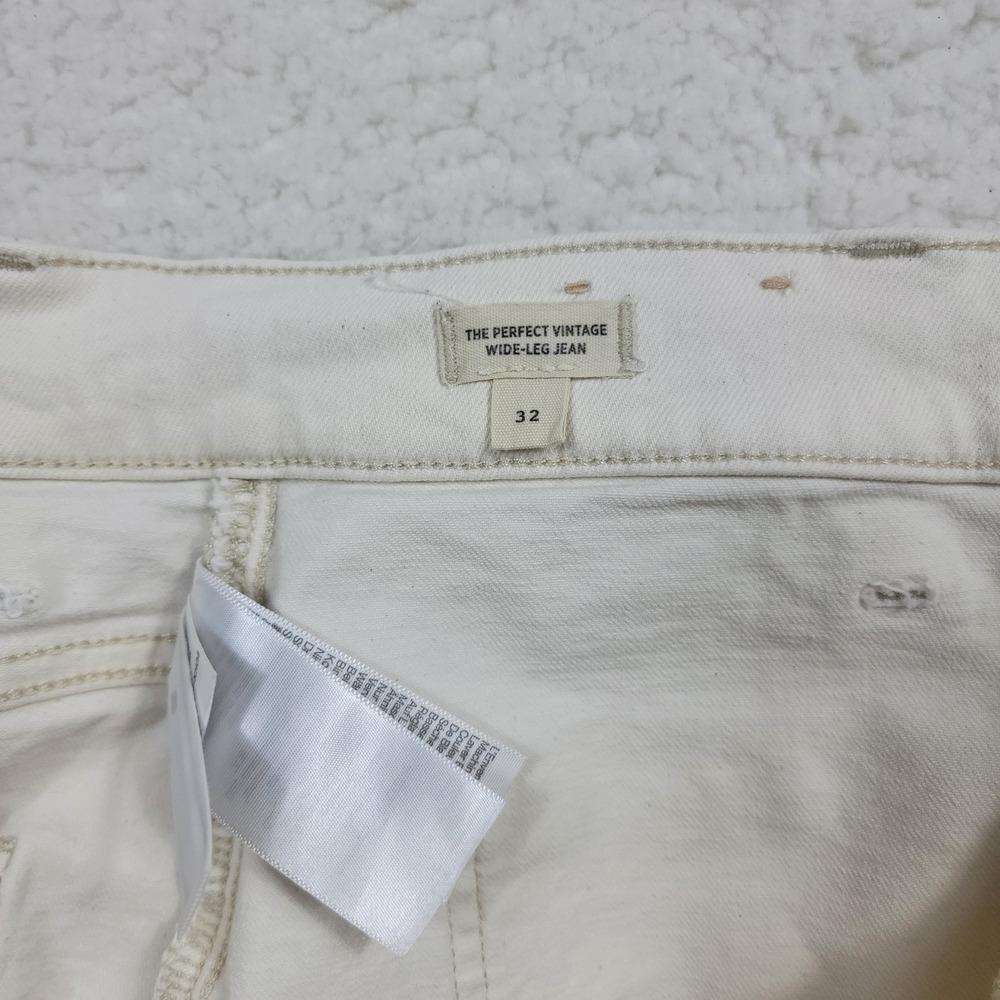 Madewell The Perfect Vintage Wide-Leg Jean Women 32 Off-White High Rise - Picture 8 of 11